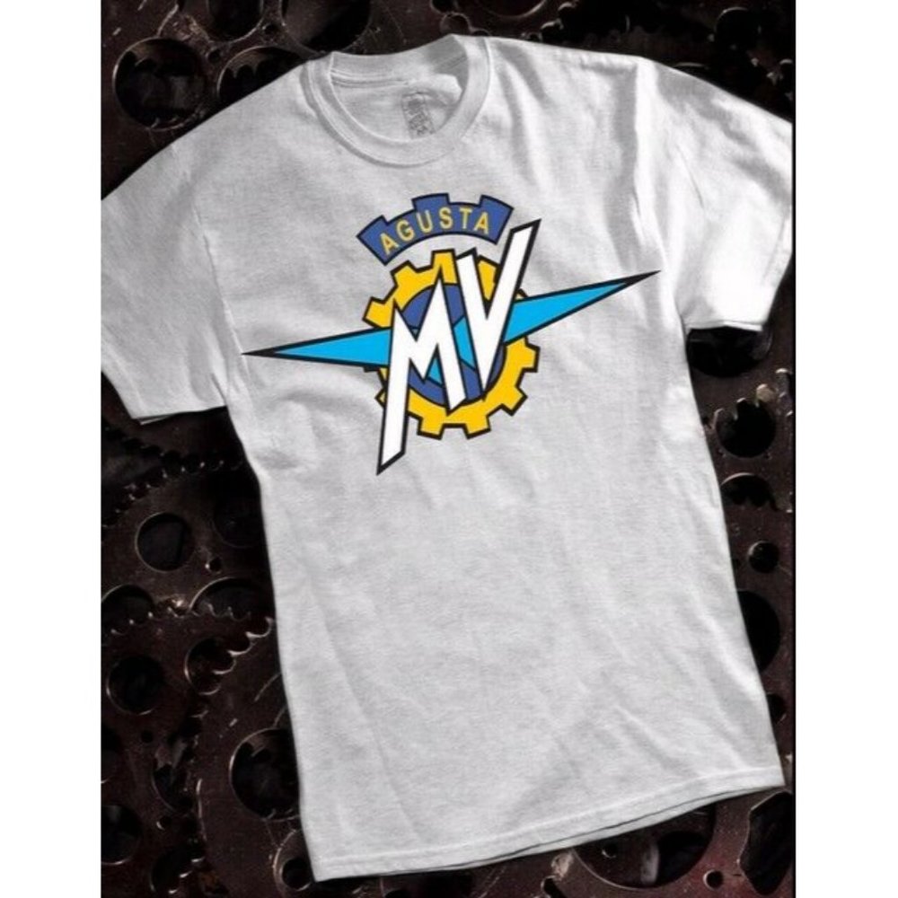 MV Agusta Logo Grey S/S T-Shirt Metro Racing NEW FAST SHIP